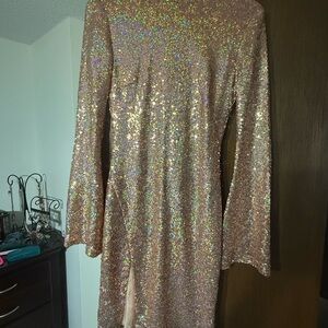 City Studio Rose Gold Sequin Dress